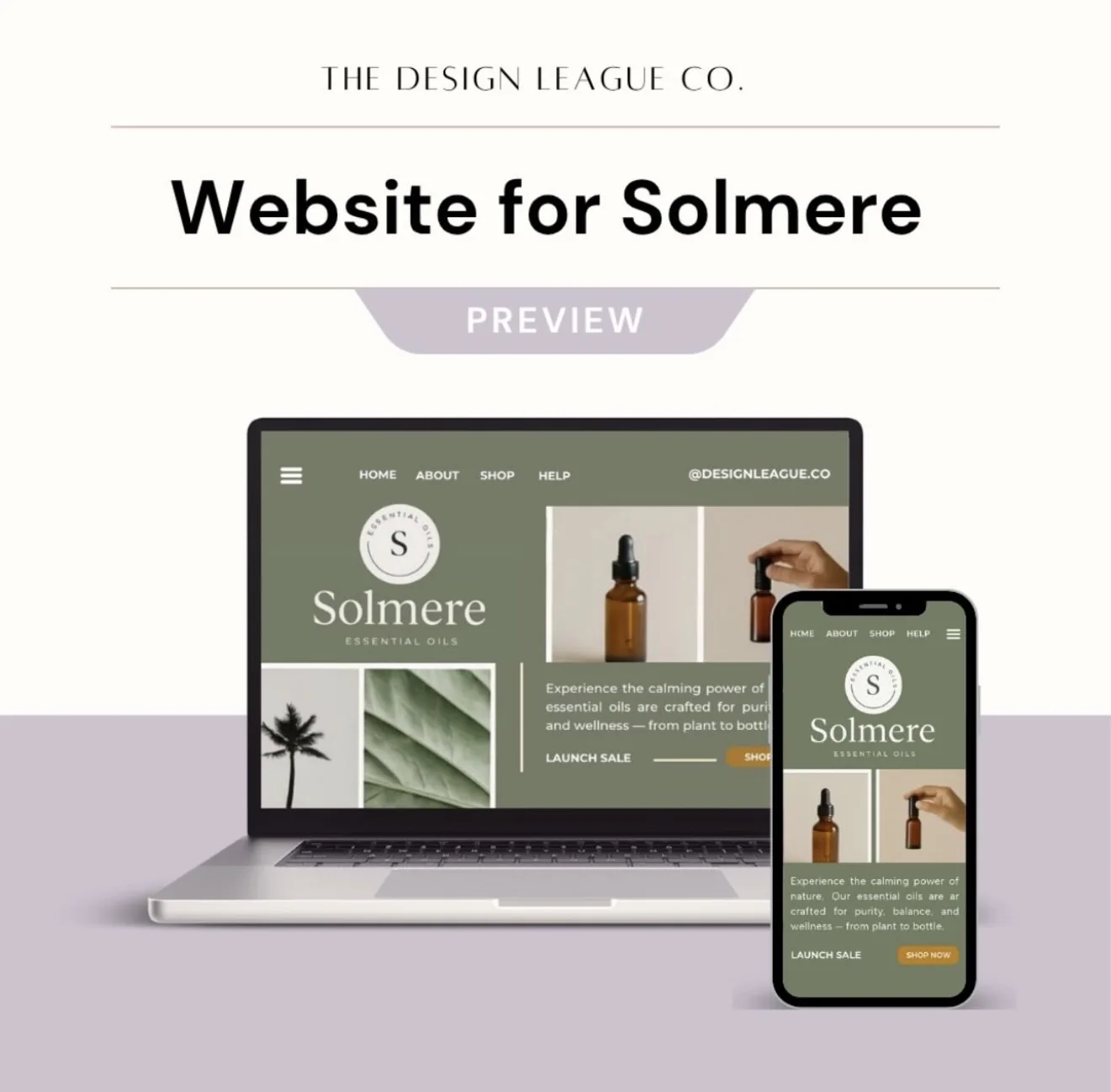 Solmere website mockup